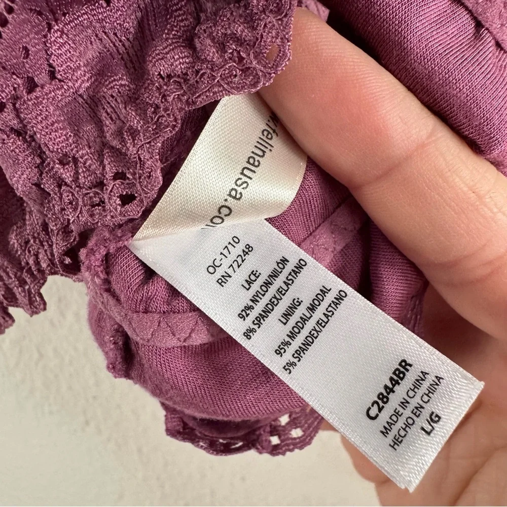 Jezebel Women's Lace Bralette Felina Size Large Intimates Lounge Everyday NWOT - Picture 9 of 13